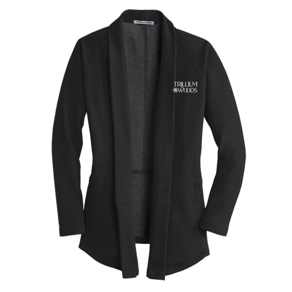 Trillium Woods Embroidered - Ladies Interlock Cardigan Thumbnail