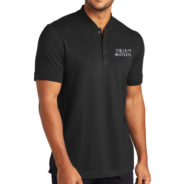 Trillium Woods Embroidered - Stretch Pique Henley Thumbnail