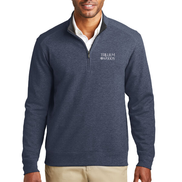 Trillium Woods Embroidered - Interlock 1/4 Zip Thumbnail