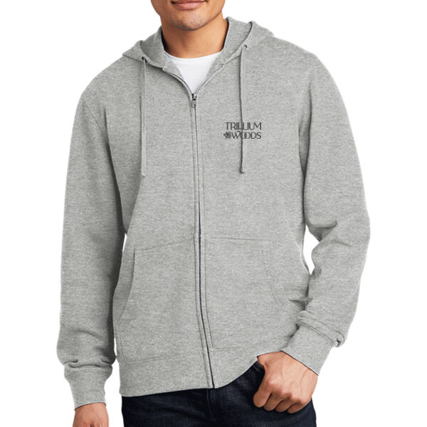 District Trillium Woods Embroidered- - Fleece Full Zip Hoodie Thumbnail